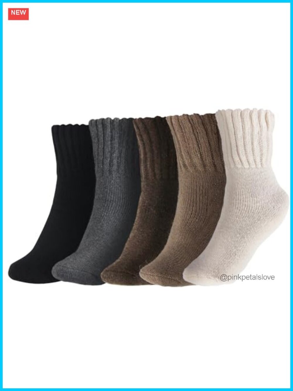 Women's Winter Crew Socks Thick Warm Cozy Soft Stretch